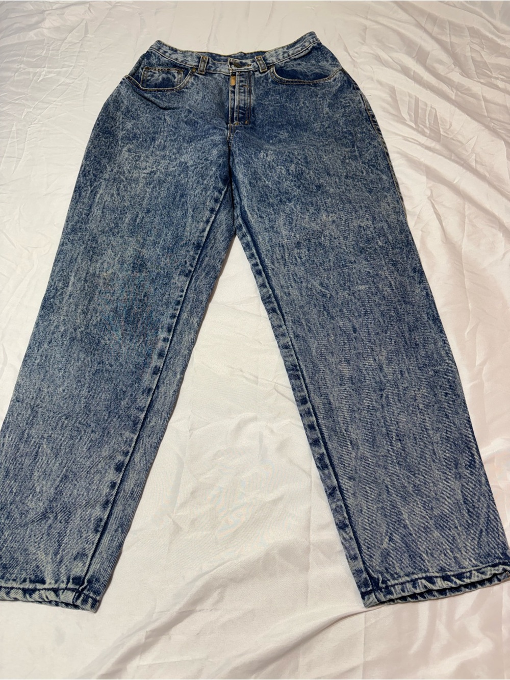 Vintage P.S. Gitano High Waisted Mom Jeans Blue Stonewash 10 Short Brazil 90s